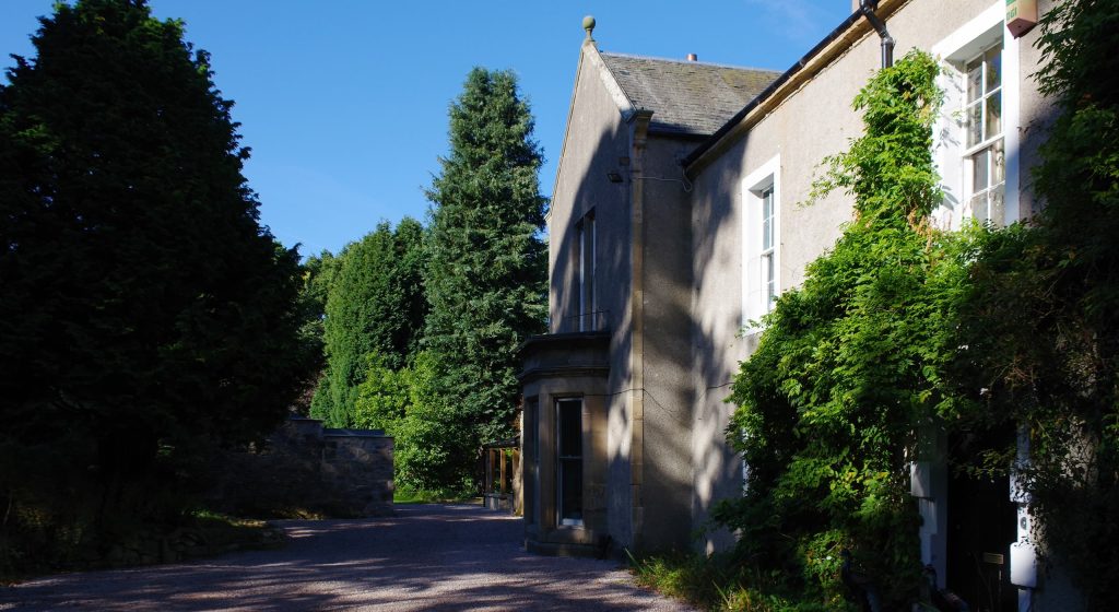 Kinneil House in dappled sunlight